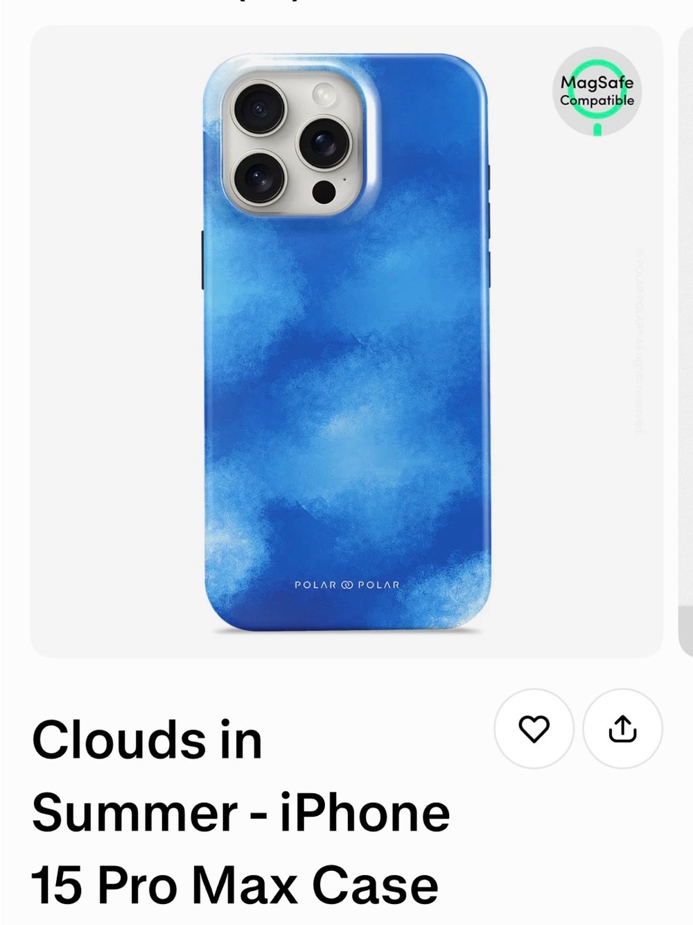 Clouds Blue iPhone 15 Pro Max Case